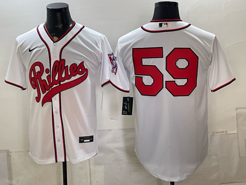 Men 2026 Philadelphia Phillies #59  white Game Nike MLB Jersey 082300->philadelphia phillies->MLB Jersey